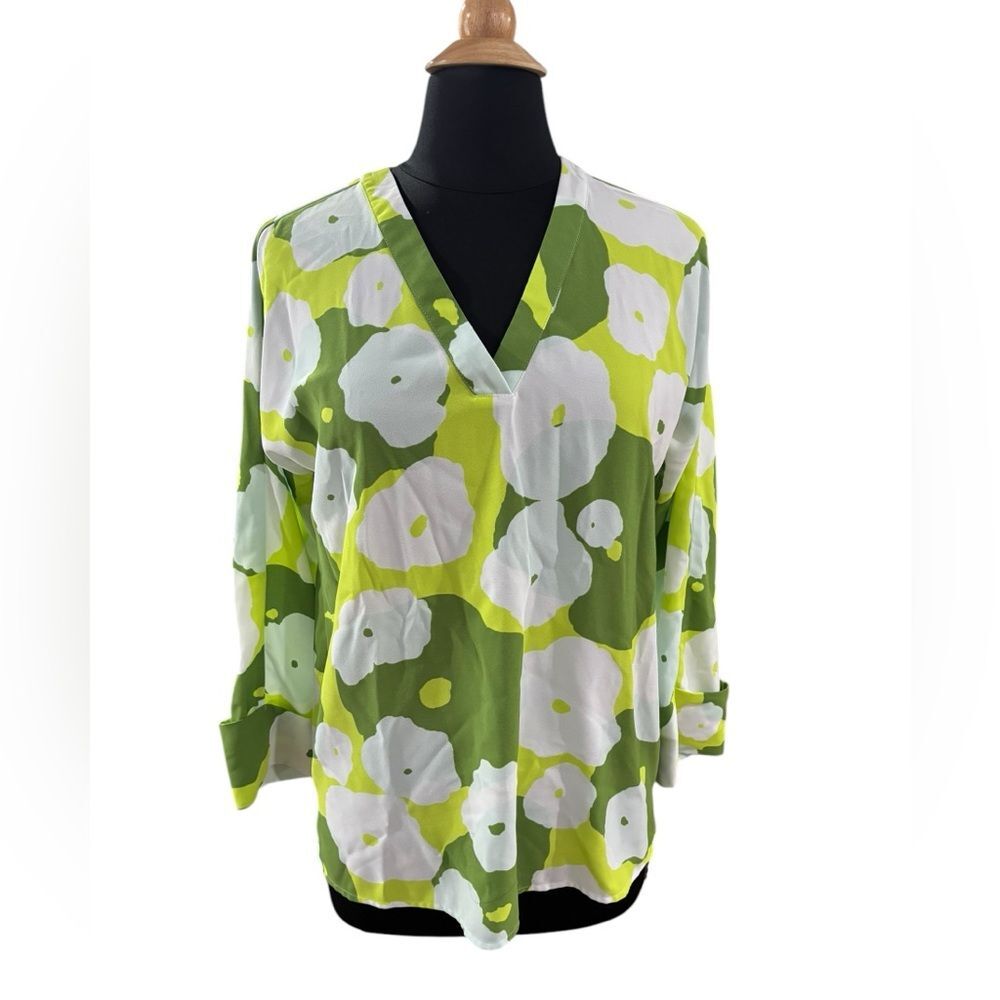 Women’s Green/Lime/White Spring and Summer Blouse/Shirt by Alfani -size XS